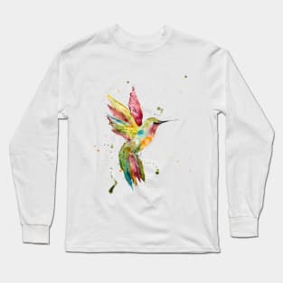 Watercolor Hummingbird Long Sleeve T-Shirt